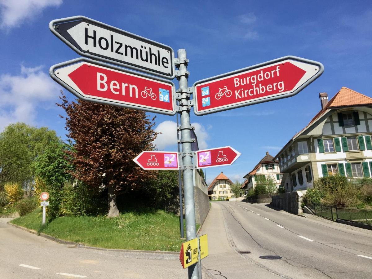 "Zur Alten Schmiede", 70M2 Studio Mit Kaminfeuer Und Sauna Fraubrunnen Esterno foto